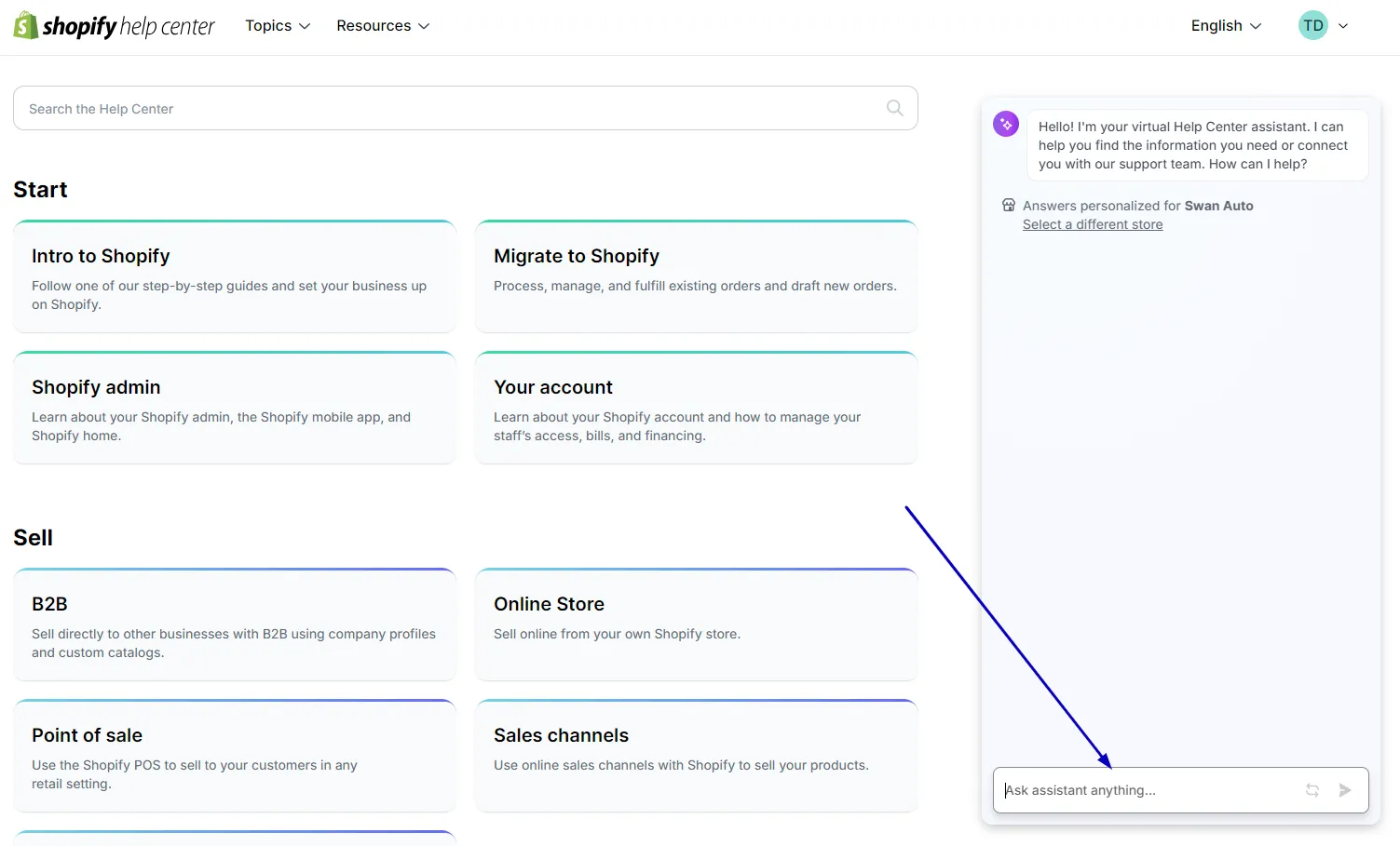 Shopify Customer service and support 